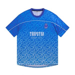Trapstar Blue Gradient Anchor Print Oversized Street T-Shirt