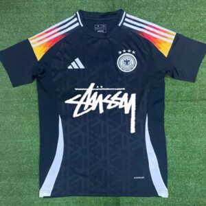 Stussy x Adidas Germany Team Collaboration Black Soccer Jersey