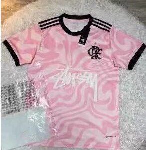 Stussy Pink Camouflage Sports Jersey - Loose-Fit Breathable Summer New Arrival