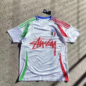 Stussy ITALIA Collaboration White Retro Sports Jersey