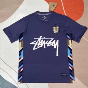 Stussy England Collaboration Dark Blue Graffiti Jersey