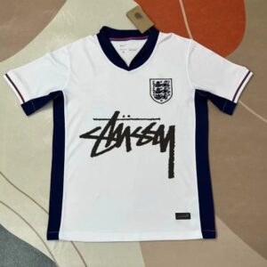 Stussy England Collaboration White Street Sports Short-Sleeve Jersey