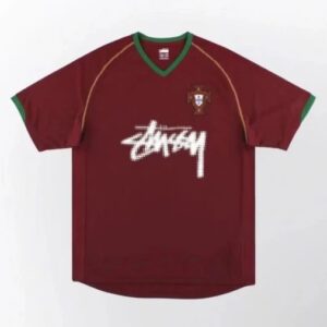 Stussy Burgundy Portugal-Themed Retro Jersey