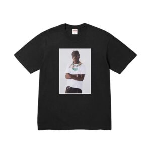 Supreme Black Portrait Print Oversized Streetwear T-Shirt