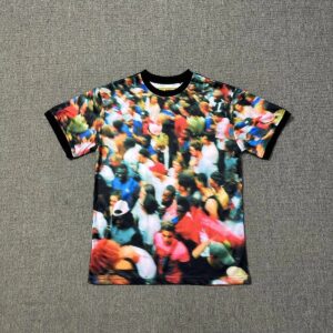 CorteizJersey Crowd Print Oversized Short-Sleeve T-Shirt Streetwear