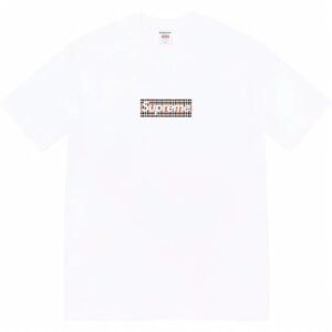 Supreme Box Logo White Plaid Street T-Shirt