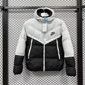 Nike Patchwork Athletic Down Jacket Black/White