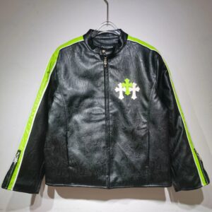Chrome Hearts Cross Biker Jacket Black Leather
