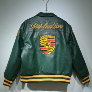 ALD Porsche baseball jacket green