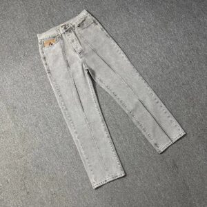 Corteiz Straight-Leg Jeans - Light Gray