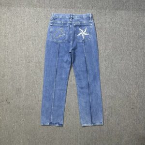 Corteiz Star Label Streetwear Jeans - Blue