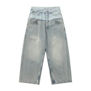 Balenciaga Deconstructed Wide-Leg Pants - Light Blue