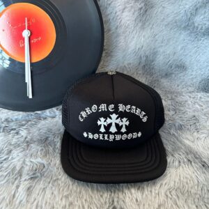 Chrome Hearts Cross Trucker Cap - Black