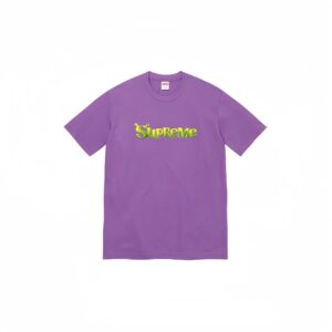 Supreme Purple T-Shirt with Classic Logo Print