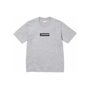 Supreme Gray Box Logo Short-Sleeve T-Shirt Street Style Trend