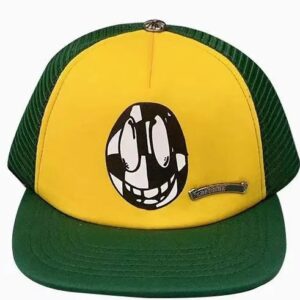 Chrome Hearts Street Style Trucker Cap Yellow Green