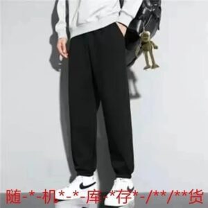 Black Loose Cuffed Casual Pants Streetwear
