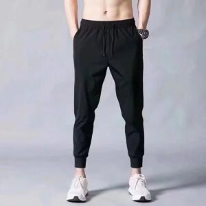 Men's Fashionable Cuffed Casual Pants TP2305 Black