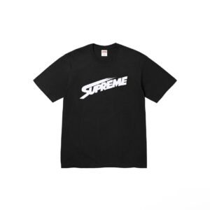 Supreme Classic Logo Black Cotton Oversized Short-Sleeve T-Shirt