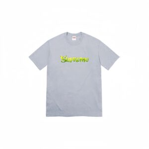 Supreme Gray T-Shirt with Green 3D Print