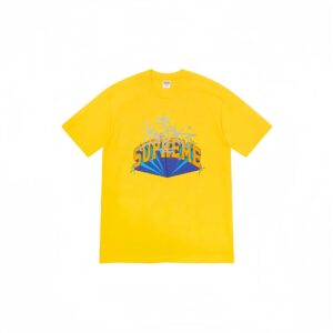 Supreme Graffiti Print Vibrant Yellow Short-Sleeve T-Shirt
