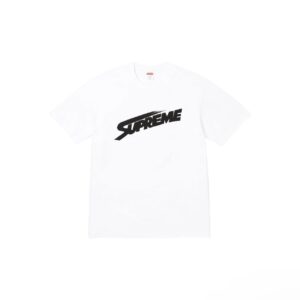 Supreme White Classic Logo Print T-Shirt Oversized Cotton