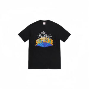 Supreme Black Graffiti Print T-Shirt