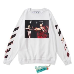 Off-White Art Print Crewneck Sweatshirt White