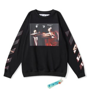 Off-White Art Print Hoodie Black