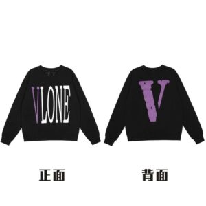 Vlone Streetwear Crewneck Sweatshirt - Black