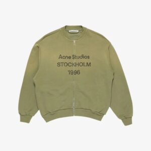 Acne Studios 1996 Casual Hoodie Olive Green