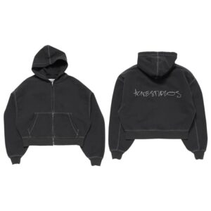 Acne Logo Hoodie - Black