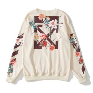 Off-White Floral Print Hoodie - Off-White