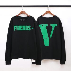 Vlone Friends Streetwear Hoodie Black
