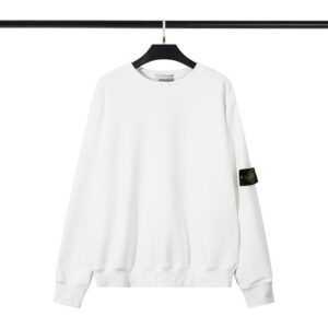 Stone Island Emblem Casual Crewneck Sweatshirt White
