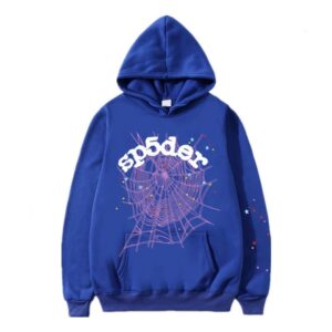 SP5DER Spider Web Trend Hoodie - Blue