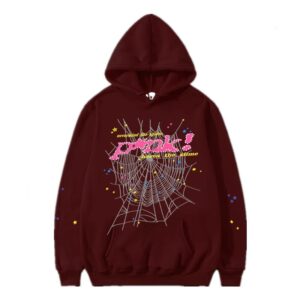 SP5DER Pook Street Burgundy Hoodie