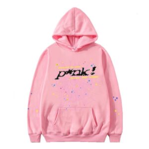 SP5DER Street Style Hoodie - Pink