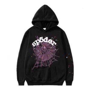 SP5DER Spider Web Style Hoodie - Black