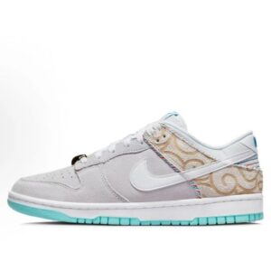 Nike Dunk Embroidered Gray-White