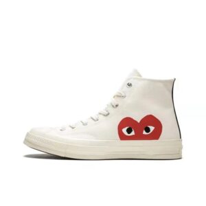 CDG PLAY High-Top Sneakers White