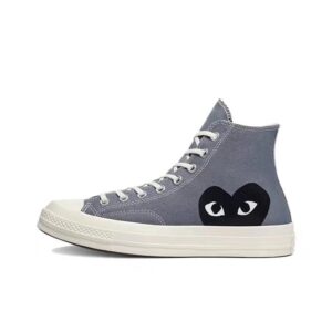 CDG PLAY Heart Canvas Sneakers Gray