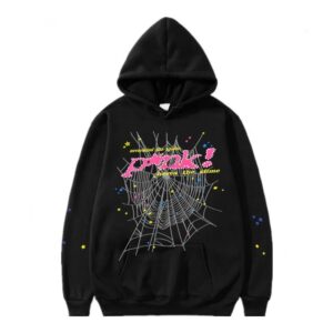 SP5DER Street Style Hoodie - Black