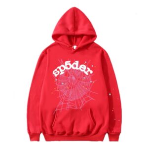 SP5DER Spider Web Street Style Hoodie - Red