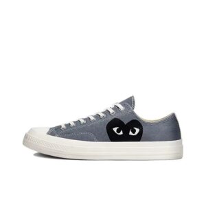 CDG PLAY Casual Style Canvas Sneakers in Gray