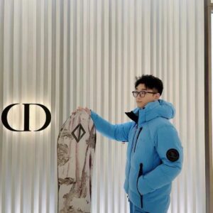 Dior Ski-Inspired Blue Down Jacket