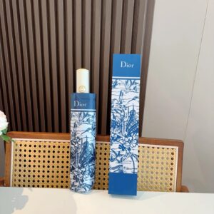 Dior Print Style Blue-White Umbrella for Rain or Shine