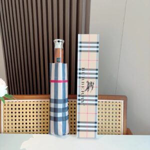 Burberry British Style Beige Checkered Umbrella