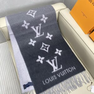 LV Monogram Classic Gray Scarf