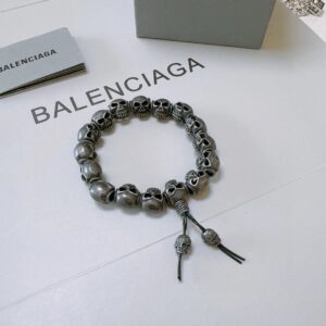 Balenciaga Skull Silver Bracelet for Men